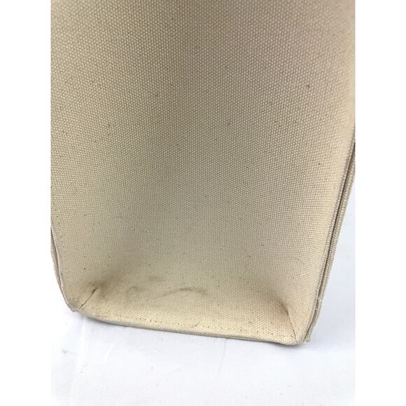 VTG Kate Spade Tote Bag Beige Pink Canvas Handbag Solid Stripe - Picture 15 of 16